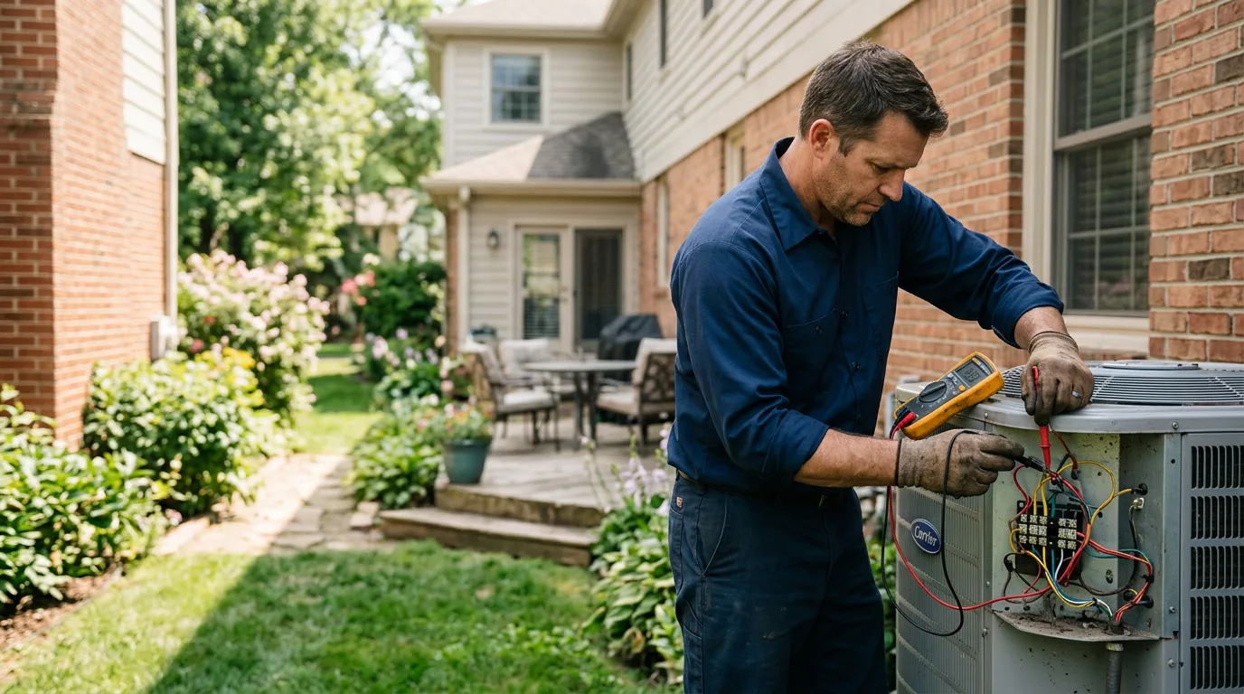 HVAC technician working near Bailey, CO